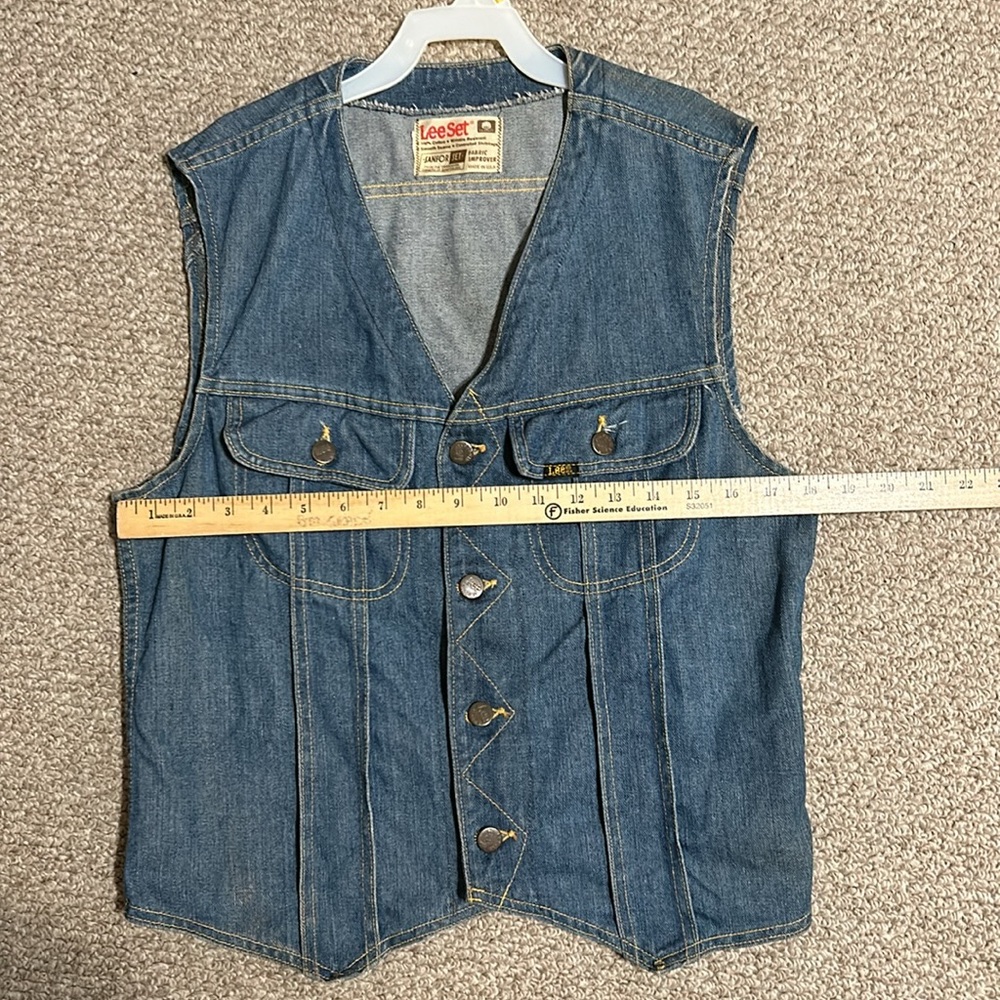 Vintage 1970s Lee Denim Vest - image 7